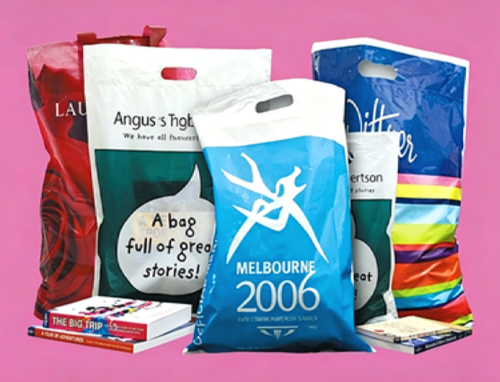 Punched out handle bags